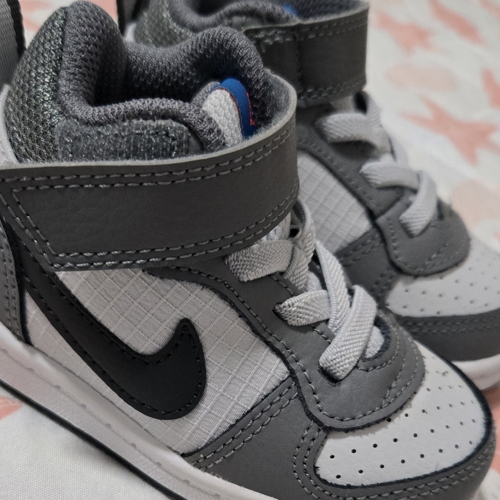 Nike Court Borough Mid Gray & Black Sneakers